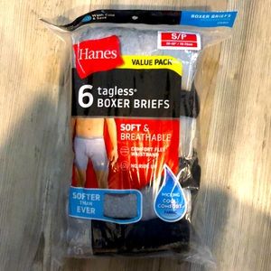 Hanes 6pk Boxer Briefs size:SM